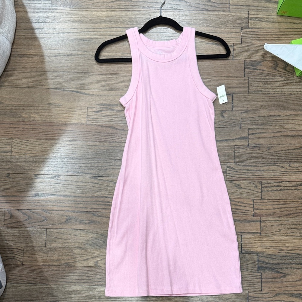 aerie Light Pink Ribbed Tank Dress
